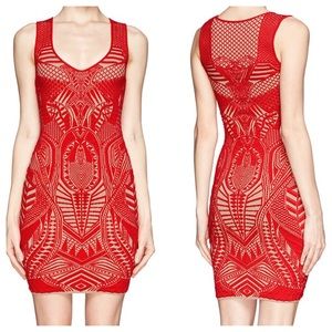 RVN 3D Jacquard Body Con Mini Dress